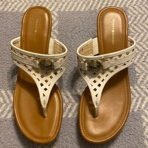Tommy Hilfiger white leather wedges 3” heel